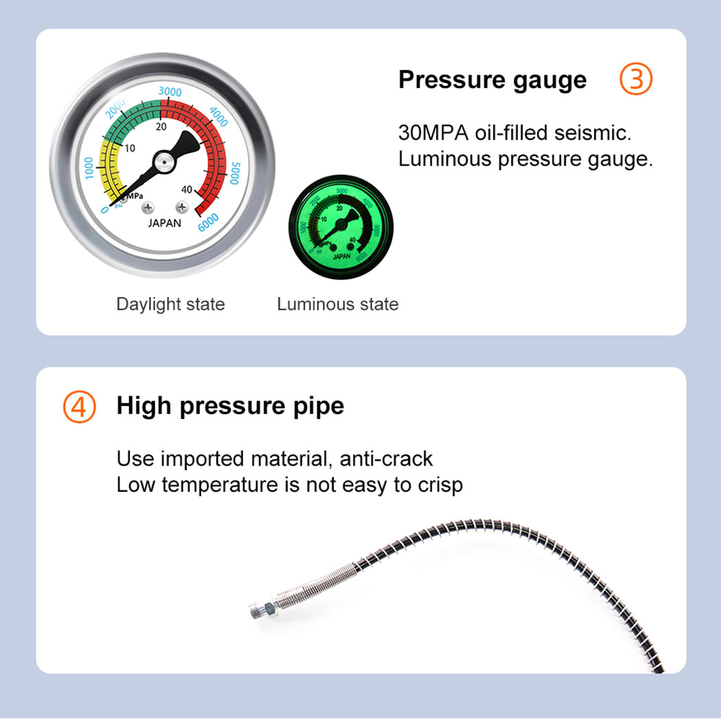 Hand Pump with  Pressure Gauge 